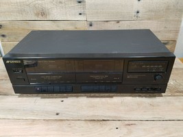 VINTAGE SANSUI Stereo Double Cassette Tape Deck Recorder Player D-590W - £74.07 GBP