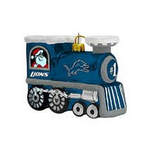 Detroit Lions Nfl Blown Glass Train Christmas Tree Ornament New Great Gift - £12.57 GBP