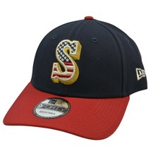 Seattle Mariners New Era 9FORTY MLB Baseball July 4th Patriotic Adjustable Hat - £20.63 GBP
