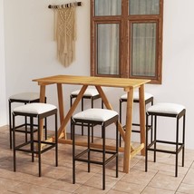  Garden Bar Set Brown Solid Acacia wood Large Durable - $11,045.52 MXN