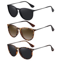 Polarized Sunglasses For Women Vintage Retro Round Mirrored Lens - £31.62 GBP