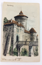 NURNBERG FRAUENTHOR Signed by Artist POSTCARD Unposted Unsent - $8.54