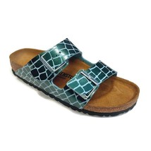 Birkenstock Arizona BS Sandals Womens Size 9-9.5 NARROW Gator Gleam Ocean Breeze - £108.26 GBP