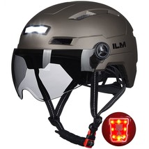 Adult Bike Helmet With Usb Rechargeable Led Front And Back Light Mountai... - £115.88 GBP