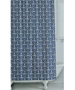 Anchors Nautical Fabric Shower Curtain 70x72&quot; Summer Beach House Polyester - £28.63 GBP
