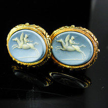 Museum Cufflinks Pegasus Vintage Cupid Mythical Winged Horse Collectors Designer - £180.41 GBP