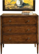 Chest of Drawers Port Eliot Regency Crossbanded Mahogany 3-Drawer, Plank Top - £2,435.07 GBP