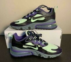 New / Box Nike Air Max 270 React (CT1617 001) Men Blk/Grey/Purple/Green Speed  - £109.53 GBP