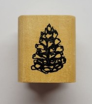 DJ Inkers Pine Cone C22 Small Wood Mounted Rubber Stamp - £7.83 GBP