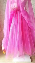 Fuchsia and Golden Tulle Long skirt Tulle Mesh Princess Skirt, Ballet Skirt NWT image 4