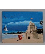 50 BLANK STATIONARY NOTE CARDS - BEAUTIFUL BEACH / SAND CASTLE   *NO ENV... - £3.99 GBP