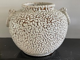 Massive Antique Meiji Taisho Japanese Vermiculated White Glazed Pottery Vase - £3,978.40 GBP