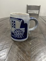 Salt Glazed Blue Reinh Merkelbach Hohr Grenzhausen German Mug Cup Stein ... - $470.96 MXN