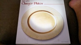 Midwestern Home Products Charger Plates 4 New In Box Gold - £25.59 GBP