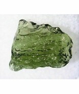 METEORITE MOLDAVITE GREEN LARGE IMPACT FRAGMENT METEOR STONE SPACE ASTER... - $62.32