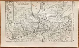 1923 Antique PENNSYLVANIA SYSTEM WESTERN SECTION Map Vintage RAILWAY Map - £7.84 GBP