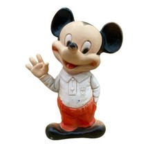 Vintage Mickey Mouse Waving Rubber 7 1/2” Doll Squeaking READ - £10.72 GBP