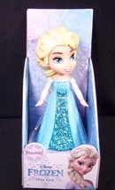 Disney Frozen Mini Toddler ELSA blue glitter dress 3&quot; poseable figure NEW - £7.86 GBP