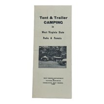 Tent and Trailer Camping in West Virginia Brochure and Map 1960s Vintage - $7.91