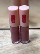 X2 MINI Clinique Pop Splash Lip Gloss + Hydration 08 Tenderheart 1.5ML  EA NEW - £11.84 GBP