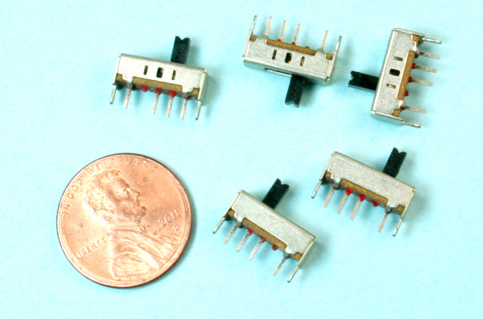 12pcs Miniature Slide Switches (tiny)  3 positions, pcb mounting - $5.25