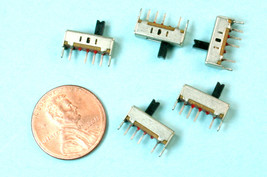 12pcs Miniature Slide Switches (tiny)  3 positions, pcb mounting - £4.12 GBP