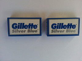 10 Blades Gillette Silver Blue stainless double edge razor blades new batch - £5.86 GBP