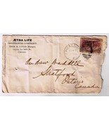 1893 Envelope Aetna Life Insurance Chicago 1893 Chicago Postmark - $2.92 CAD