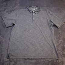 Walter Hagen Polo Shirt Mens XL Striped Casual Golf Golfing Rugby Gray B... - $12.87