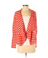 J. Crew Red &amp; White Striped Women’s Open Front Cardigan Size XS - £10.85 GBP