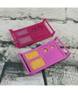 Barbie Doll House Dinning Trays Lot Of 2 Pink TV Dinners - £11.67 GBP