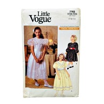 Little Vogue Girls Dress Sewing Pattern Sizes 7-8-10 Vintage 90s UNCUT - £3.88 GBP