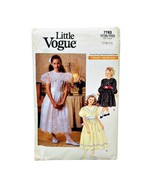 Little Vogue Girls Dress Sewing Pattern Sizes 7-8-10 Vintage 90s UNCUT - £3.83 GBP