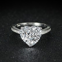 2021 New Arrival Fashion 925 Sterling Silver Heart Shape Cut Promise Ring For We - £9.38 GBP