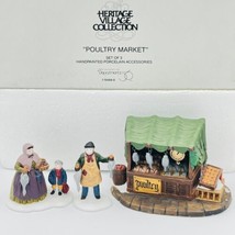 Dept 56 Poultry Market NEW Retired Set Of 3 Pcs Dickens Village #5559-0 NIB VTG - $19.34