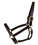 Warmblood or Large Horse sz Triple Stitched Leather Turnout Halter Havan... - £27.45 GBP