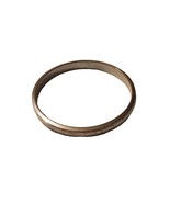 Vintage Womens Silver Tone Slip On Bangle Graphic Bracelet 2 7/8&quot; Diamet... - $280.22 MXN