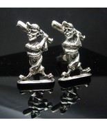 Vintage Baseball  Cufflinks LARGE silver Bat &amp;  Ball Little League Coach... - £106.05 GBP