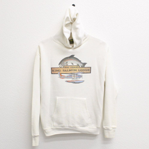 Vintage Alaska Mike Cusack&#39;s King Salmon Lodge Hooded Sweatshirt XL - £44.03 GBP