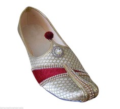 Men Shoes Indian Handmade Mojaries Wedding Sherwani Loafers Khussa US 6-9 - £43.15 GBP