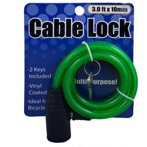 New 3Ft X 10Mm Bike Bicycle Security Anti-Theft Steel Cable Lock W/2 Key... - £18.73 GBP