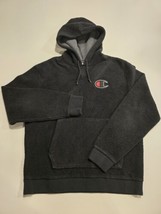 CHAMPION-Brand Large Black Thick Hoodie Long Sleeve Athletic Pullover - $26.70