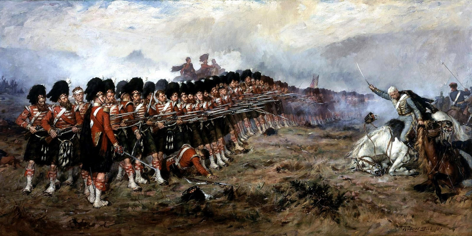 The Thin Red Line Battle of Balaclava Painting by Robert Gibb Art Reproduction - $32.99 - $63.99