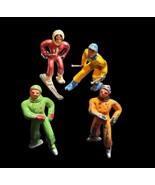 Vintage Barclay Cast Metal Skiers &amp; Skater Lot of 4 1930s–50s Winter Fig... - $453.86 MXN