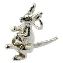 Welded Bliss Sterling 925 Silver Kangaroo With A Moving Baby Joey In Pouch. W... - $47.04