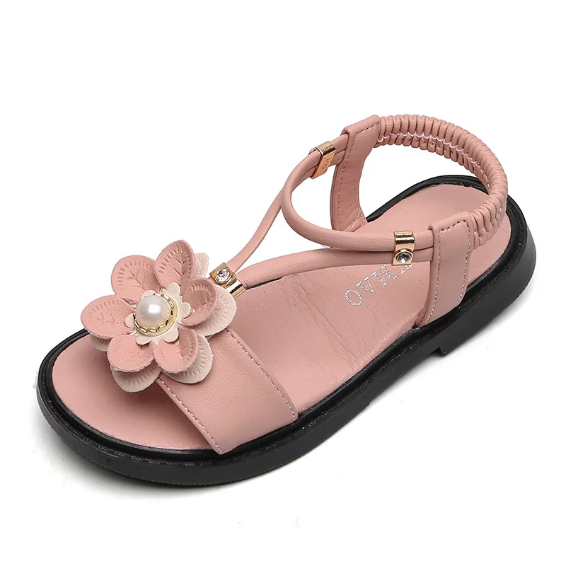  Girls Sandals Soft Children&#39;s Beach Shoes Kids Flowers Summer Sandals Fashion H - £93.94 GBP