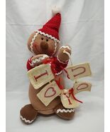I Love You Gingerbread Christmas Holiday Stuffed Animal Plush 8&quot; - €10,69 EUR