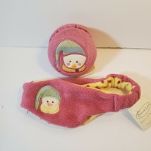 Russ Bonnie Lynn Snowman Headband and Earmuffs Child Size Pink - $11.11