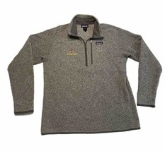 Patagonia Better Sweater 1/4 Zip Fleece Pullover Gray Mens Large Embroid... - $43.54