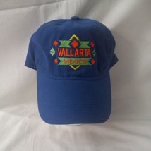 Vallarta  Mexico Blue Neon Color Block Adjustable Strap Back Hat Basebal... - $16.82